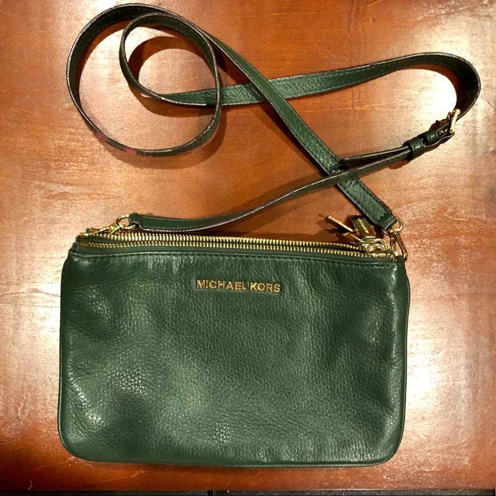 Green crossbody purse